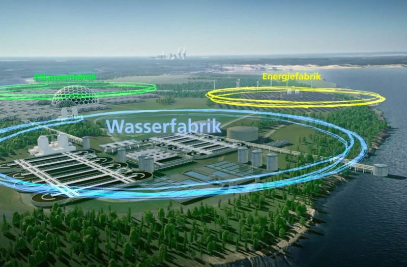 Luftaufnahme des Großforschungszentrums in der Lausitz
