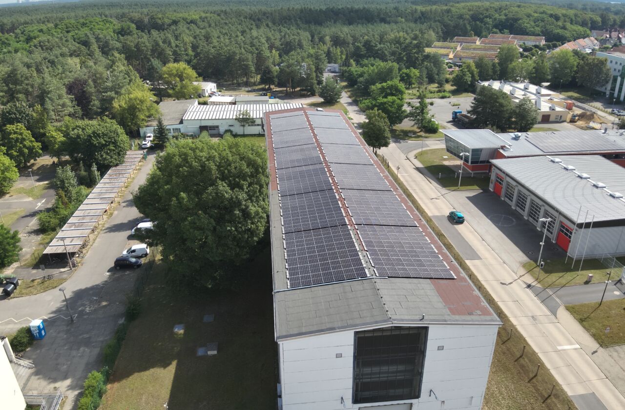 PV-Anlage auf dem Dach eines VBH-Gebäudes