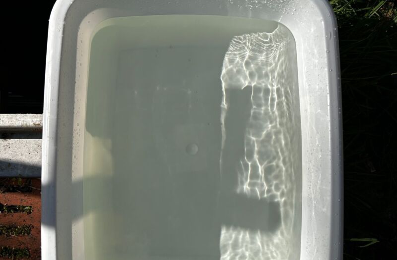 klares, reines Wasser aus dem Übergabeschacht Burgneudorf