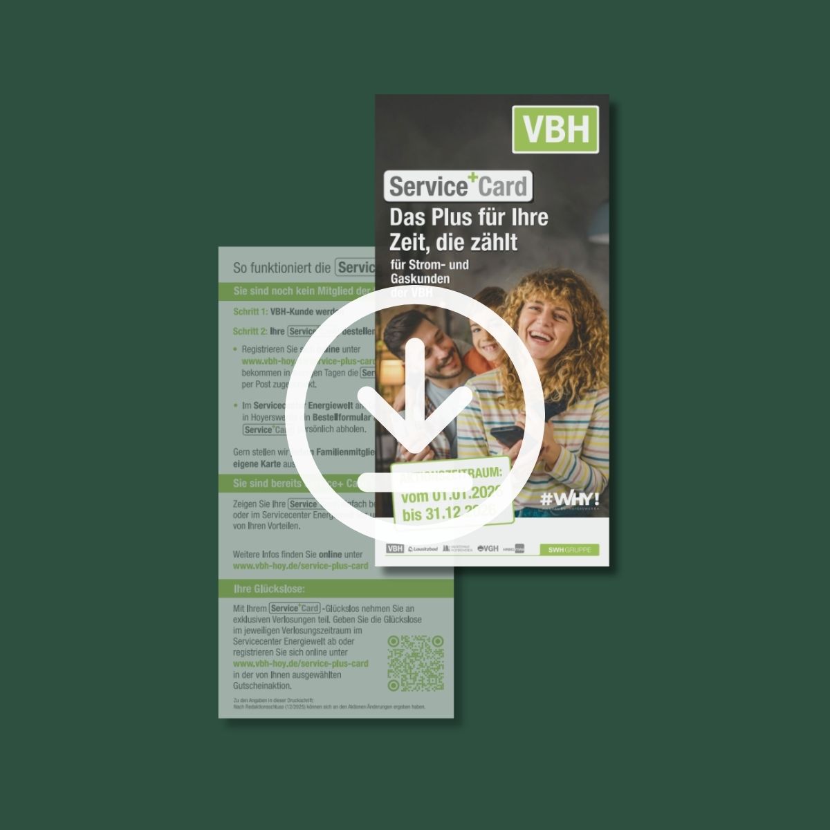 Aktionsflyer Service+Card 2026 zum Herunterladen