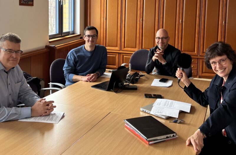 Die Geschäftsführer der Stadtwerke Weißwasser, Spremberg und Hoyerswerda bei der Aufnahme des Podcast.