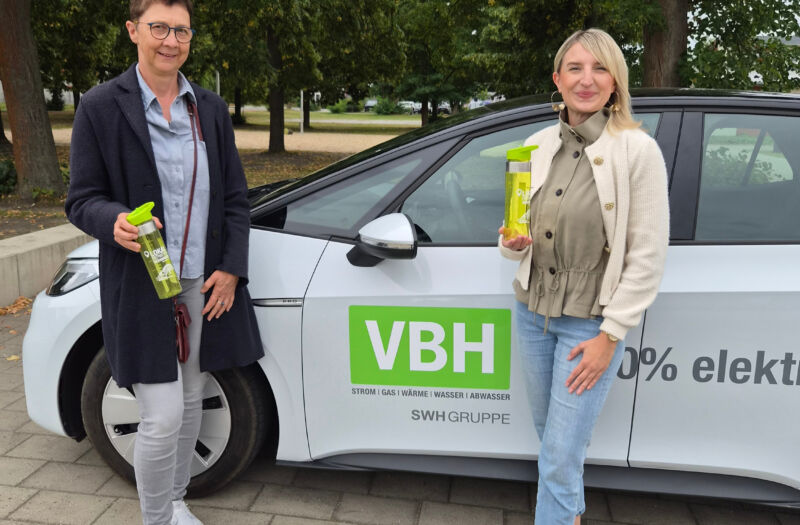 Trinkflaschenübergabe Oberschule Hoyerswerda